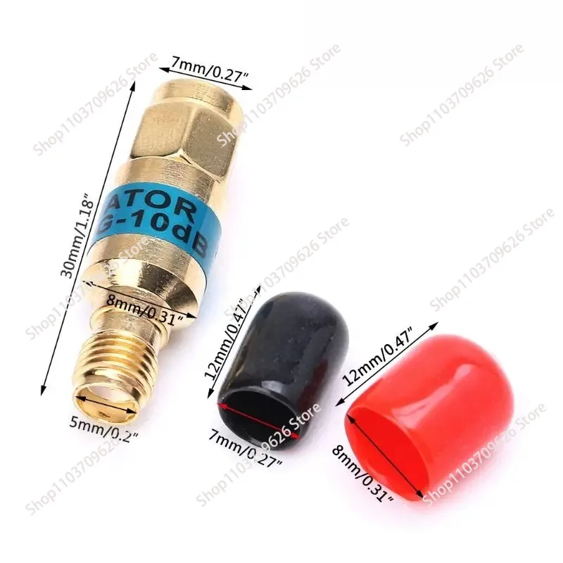 2W Rotary RF Attenuator DC 0‑6GHz SMA‑JK Male‑to‑Female, 1‑30DB Adjustable Coaxial Attenuation Device