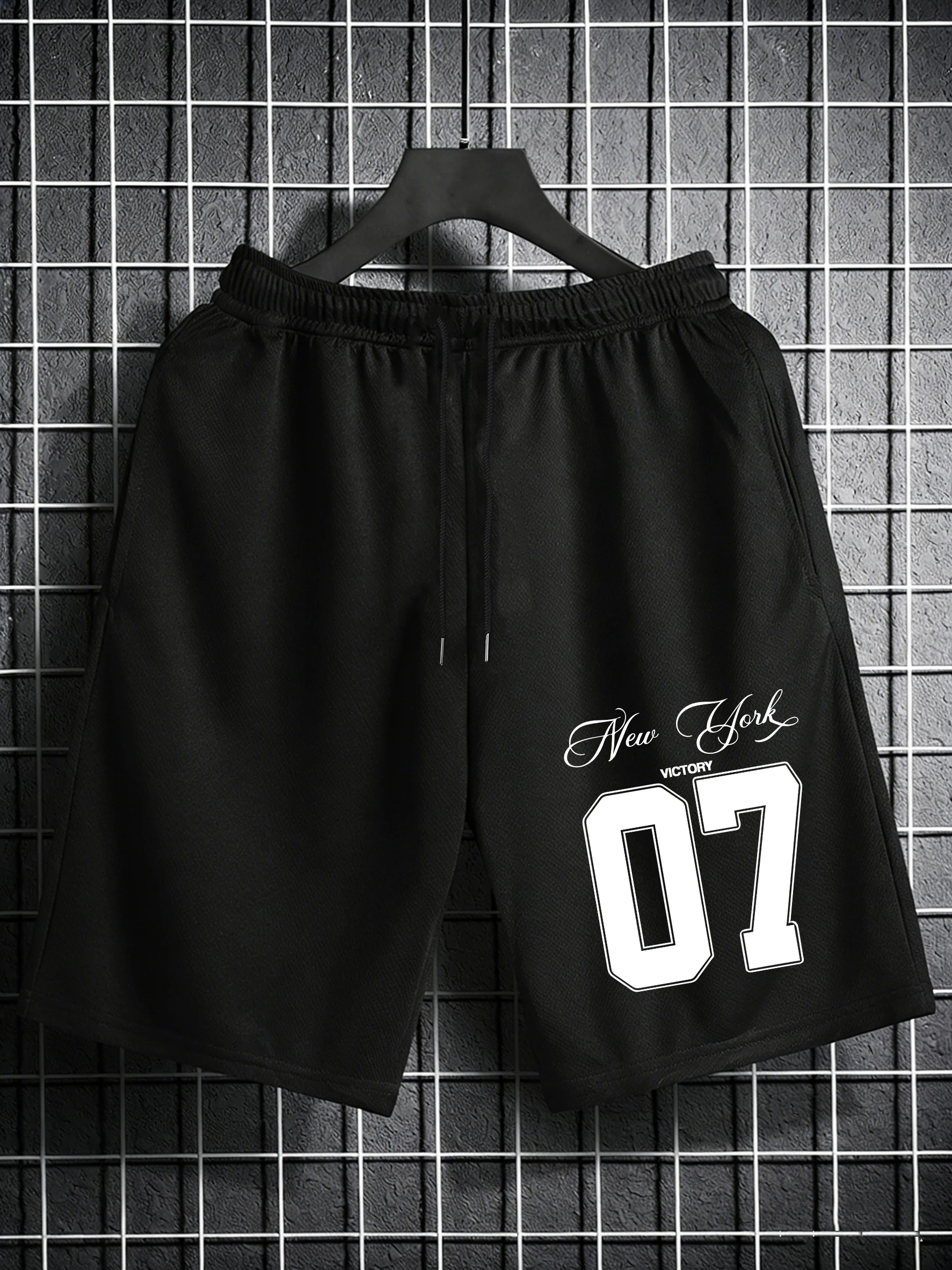 

Мужские шорты с принтом New York Number 07, эластичные брюки в пляжном стиле, широкие брюки, летняя одежда для спортзала, повседневная уличная одежда для отпуска