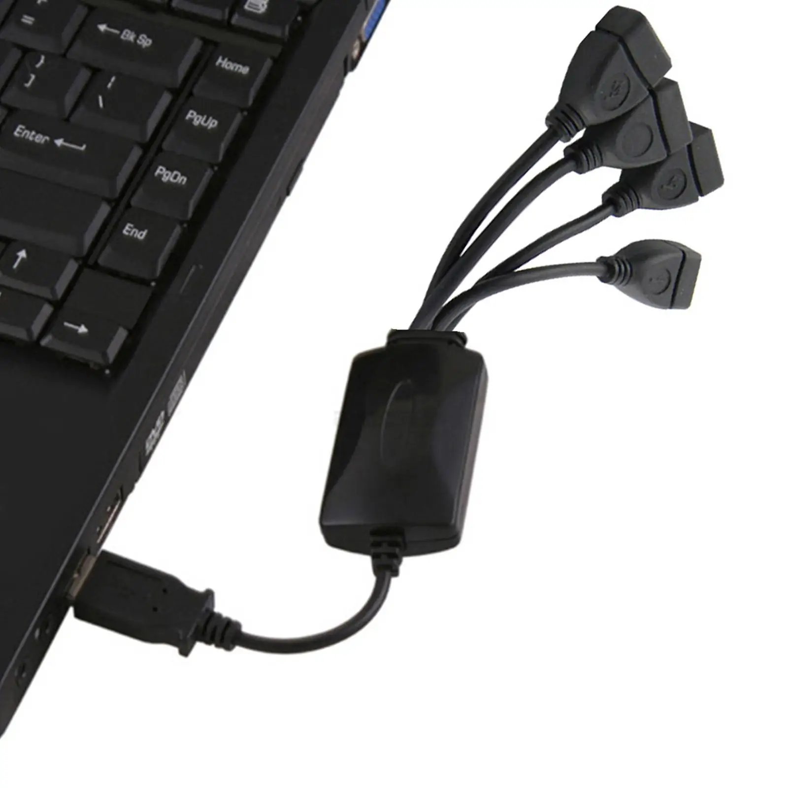 USB 2.0 Computer Splitter Socket 4 In 1 HUB Extension Line Data Cable High Speed Processing Core For Windows 95/98/2000/2003