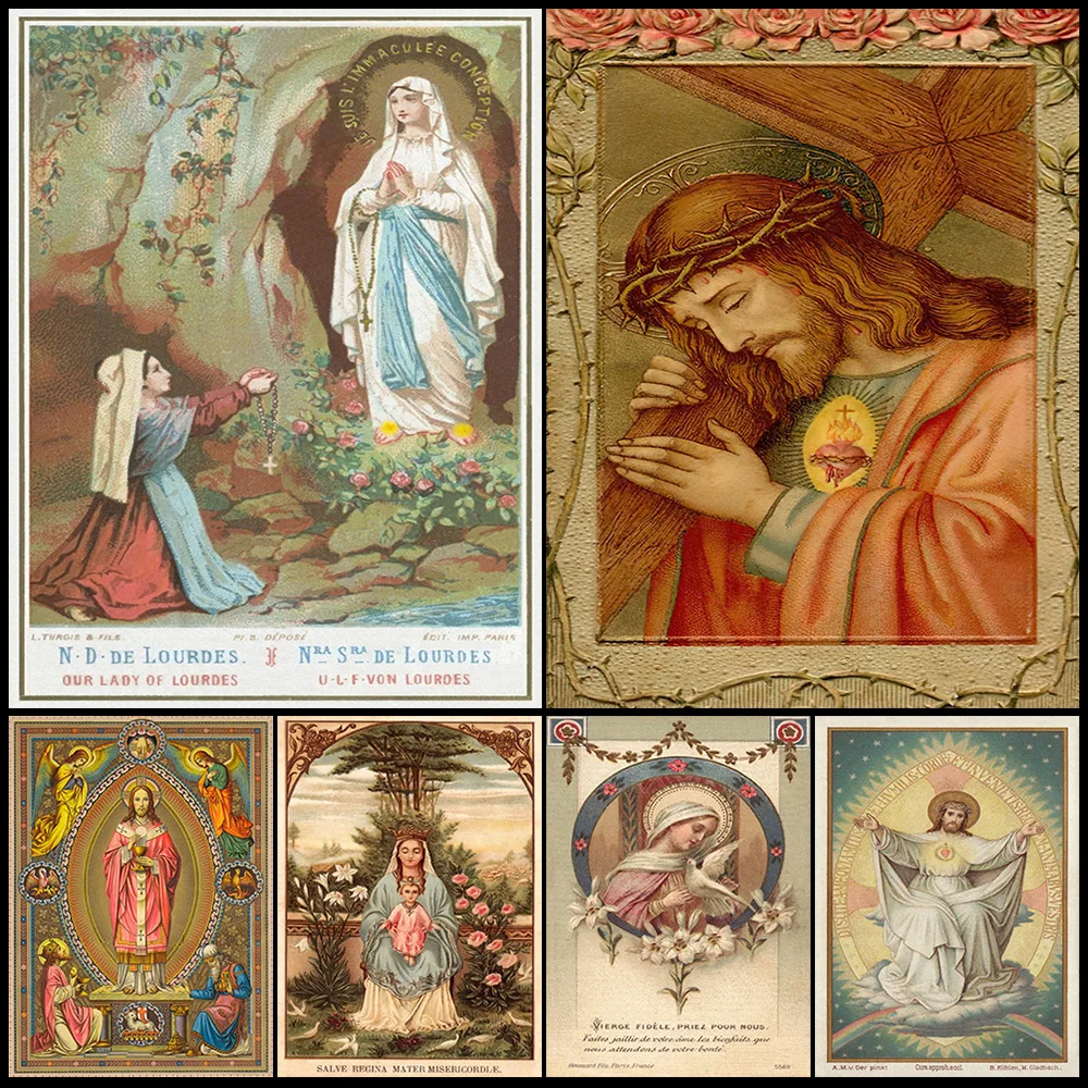 Madonna and Child Virgin Mary Jesus Christianity Religion Wall Pictures For Living Room Poster Wall Art Canvas Painting Unframed