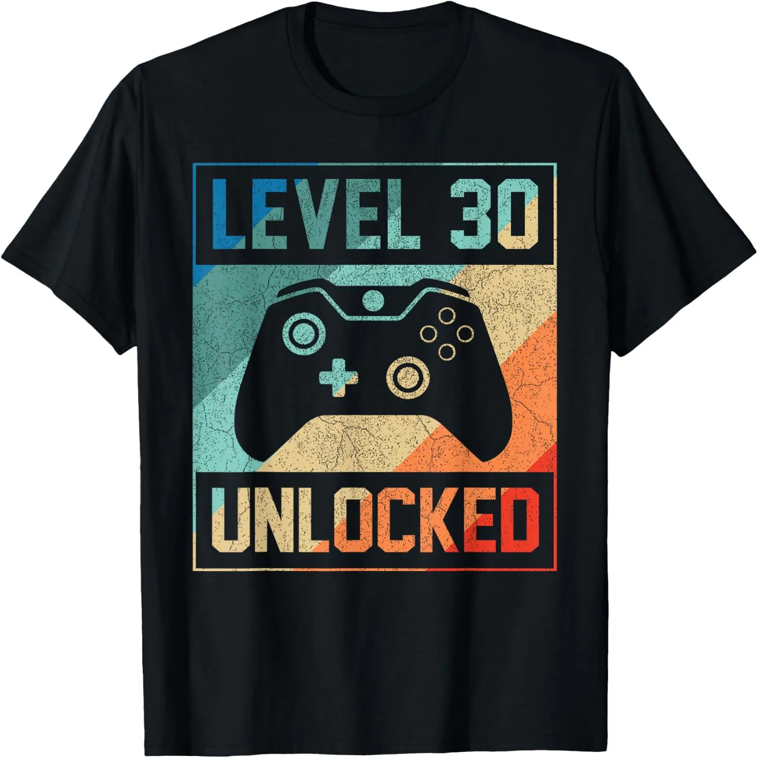 Level 30 Unlocked T-Shirt Video Gamer Boys 30th Birthday T-Shirt
