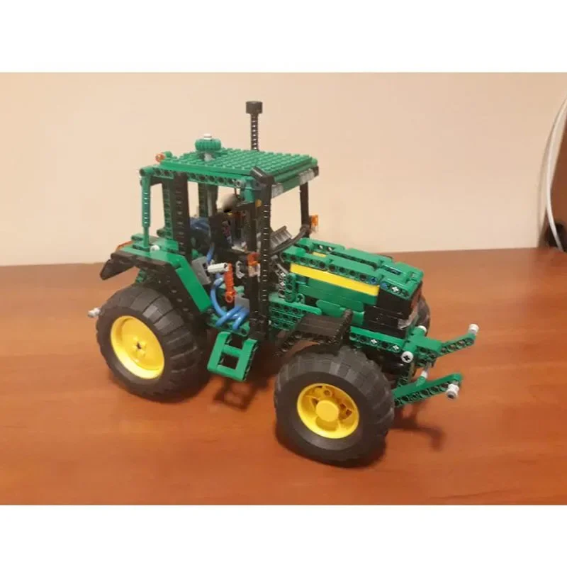 MOC-70534 Green Agricultural Transport Tractor Assembly Splicing Building Block Model 912 Building Block Parts MOC Creative Toys