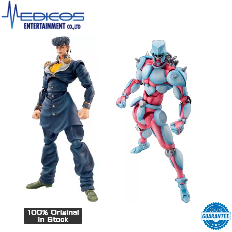 

100% Genuine Medicos Super Action Statue JoJo's Bizarre Adventure Higashikata Josuke Crazy Diamond Model Dolls Figure Toys