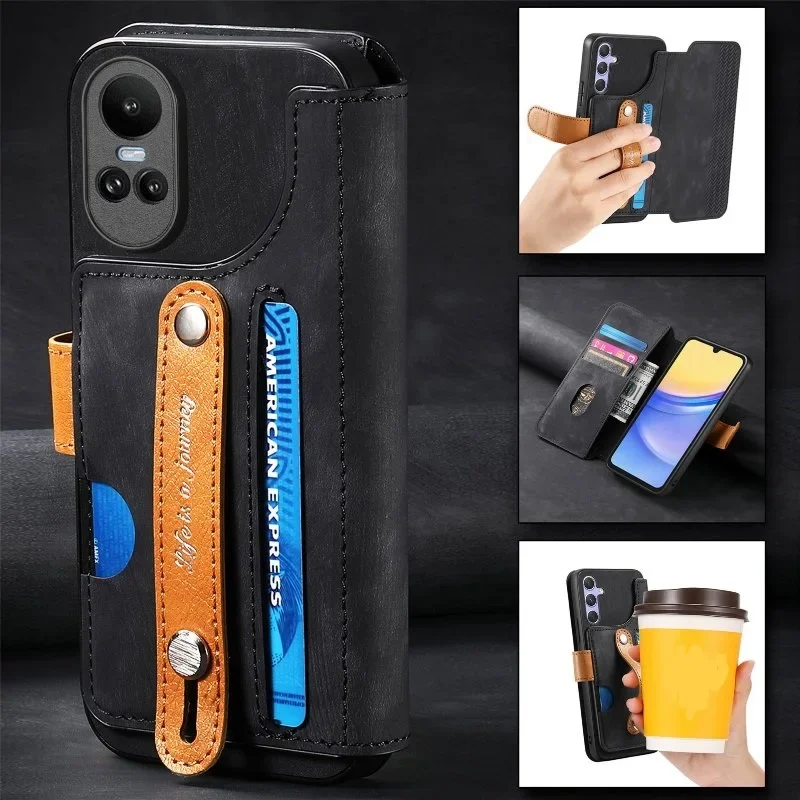 

Magnetic Flip Wallet Card Case Phone Cover For Huawei P60 P50 Pro Nova 12 Pro 11 Ultra 10SE 9SE 8 Y90 Leather Phone Case