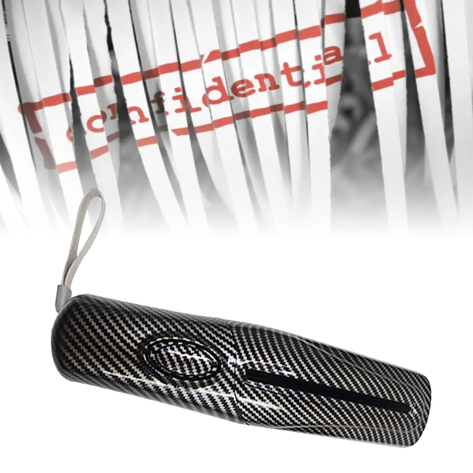 

Portable USB Electric Paper Shredder 2 Sheet Capacity 4mm Shredding Carbon Fiber Color Small Paper Shredder for Office