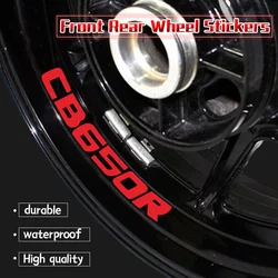 8x Hub Decals Rim Stripe Waterproof Motorcycle Inner Ring Wheel Stickers Tire Decoration Sticker For HONDA CB650R cb650r CB 650R