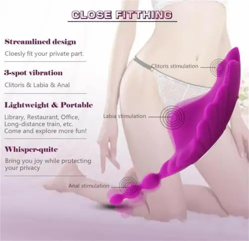 NEW Powerful Vibrating Panties for Women Butterfly Wearable Clitoris Stimulator Remote Control Invisible Vaginal Toys for Women