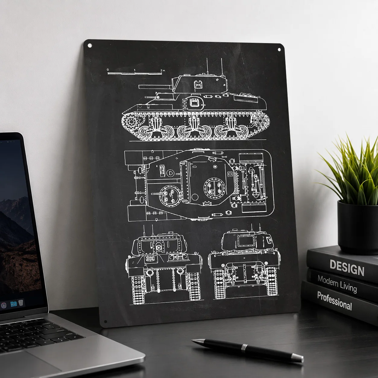 Ram II Cruiser Tank Metal Poster Perfect Gift for Fans Lovers Customized Wall Art Metal Sign for Decoration Room Vintage Decor