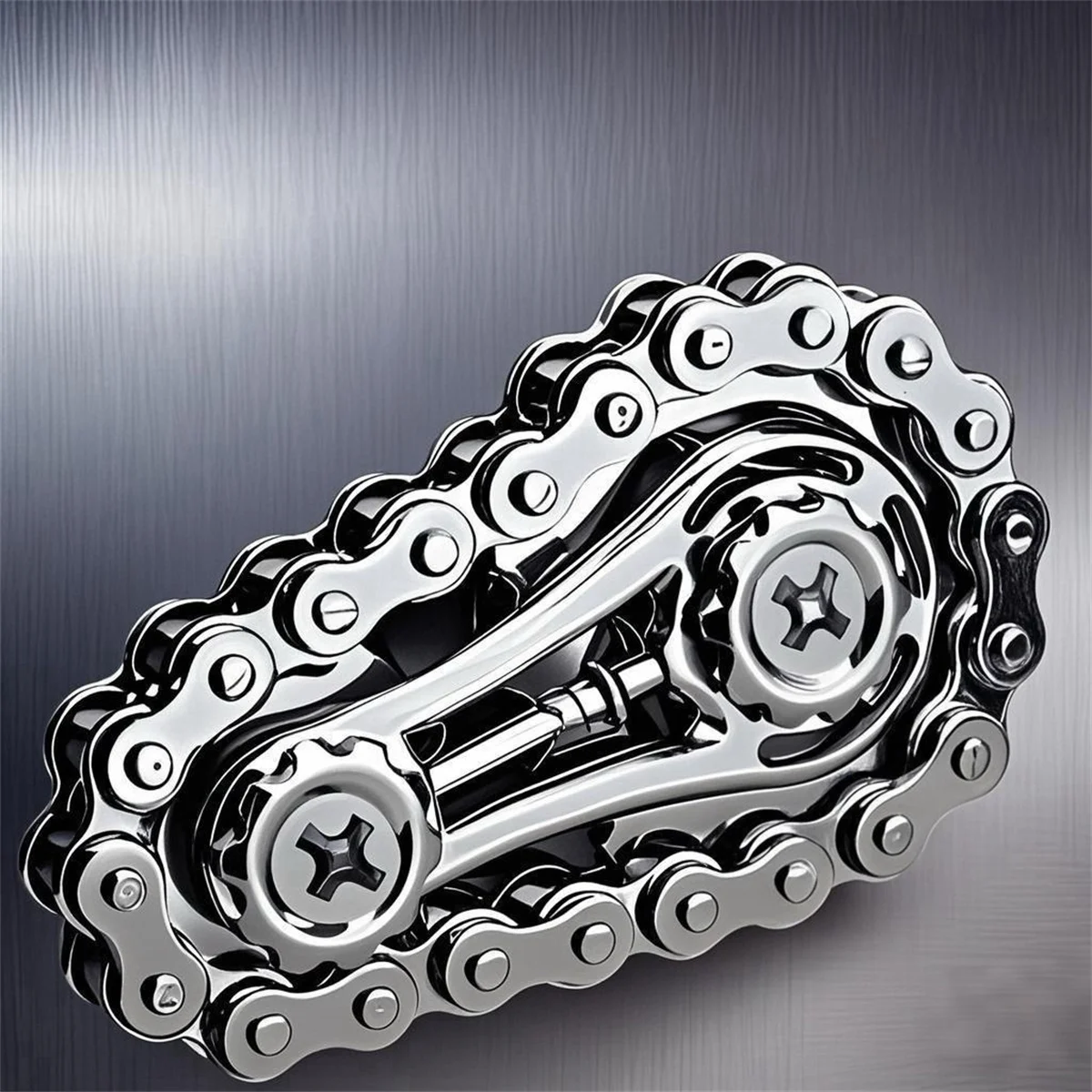 Pignon de doigt, chaîne de volant d'inertie, gyroscope du bout des doigts, artefact de décompression, rotation des engrenages, jouet mécanique en métal, exercice de puzzle amusant