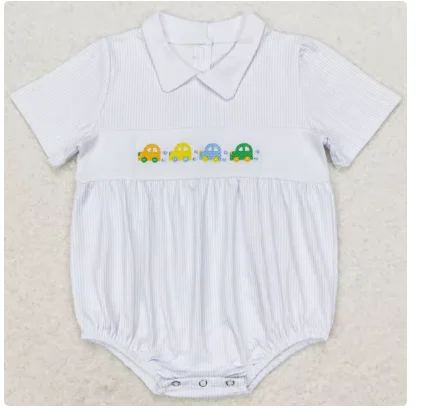Fashion Baby Girls Clothes Truck Ruffle One Piece Rompers Little Girl Rompers