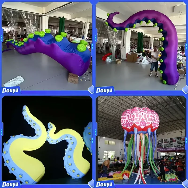 Giant purple Inflatable Octopus Tentacle with Blower Halloween Outdoor Shopping Mall Event Advertisement Inflatable