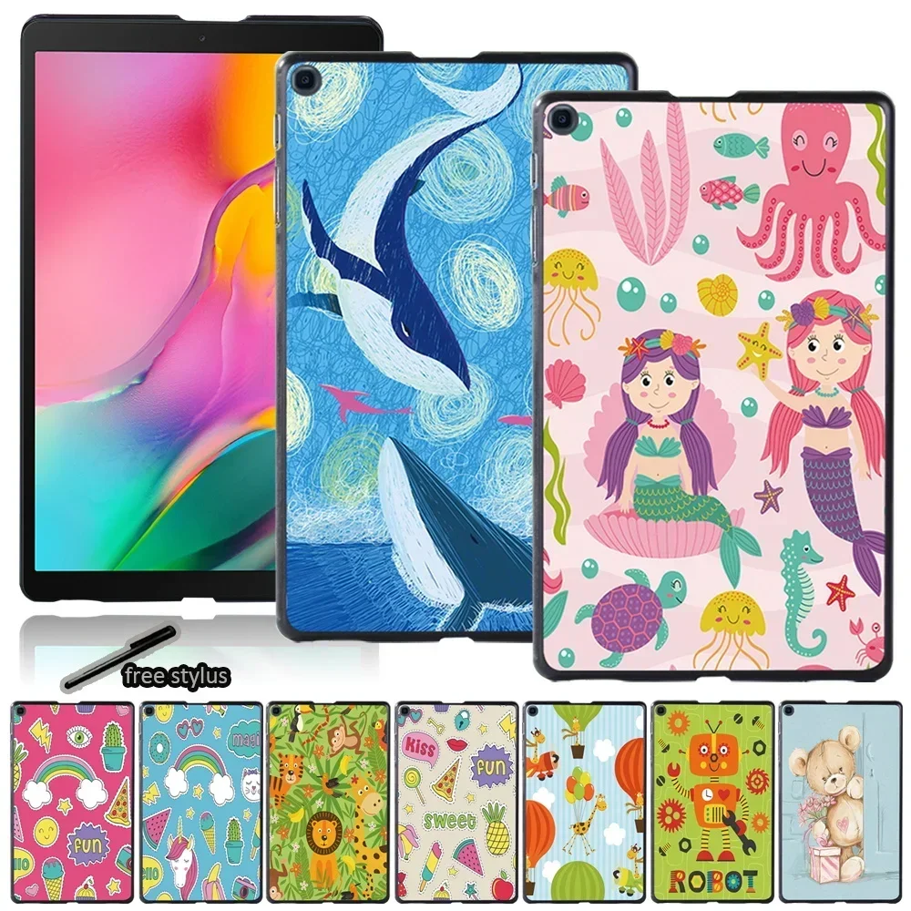 

For Samsung Tab A7 10.4"/A7 Lite 8.7"/S7 11"/S6 Lite 10.4"/S6 S5E 10.5"/A 8.0" 10.1" 10.5" Cartoon Print Back ShellT Ablet Case