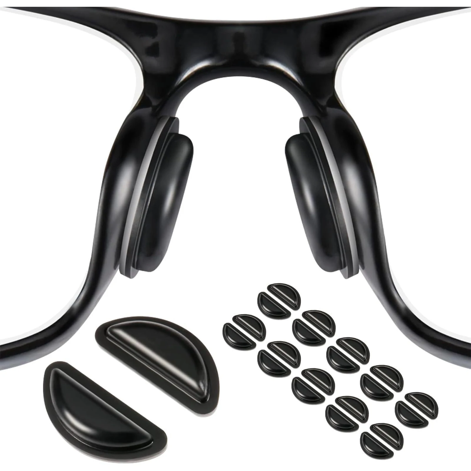 Silicone Air-bag D-shaped Anti-slip Pressure-reducing Eyeglass Nose Pads Nose Rests Accessories for Daily Use