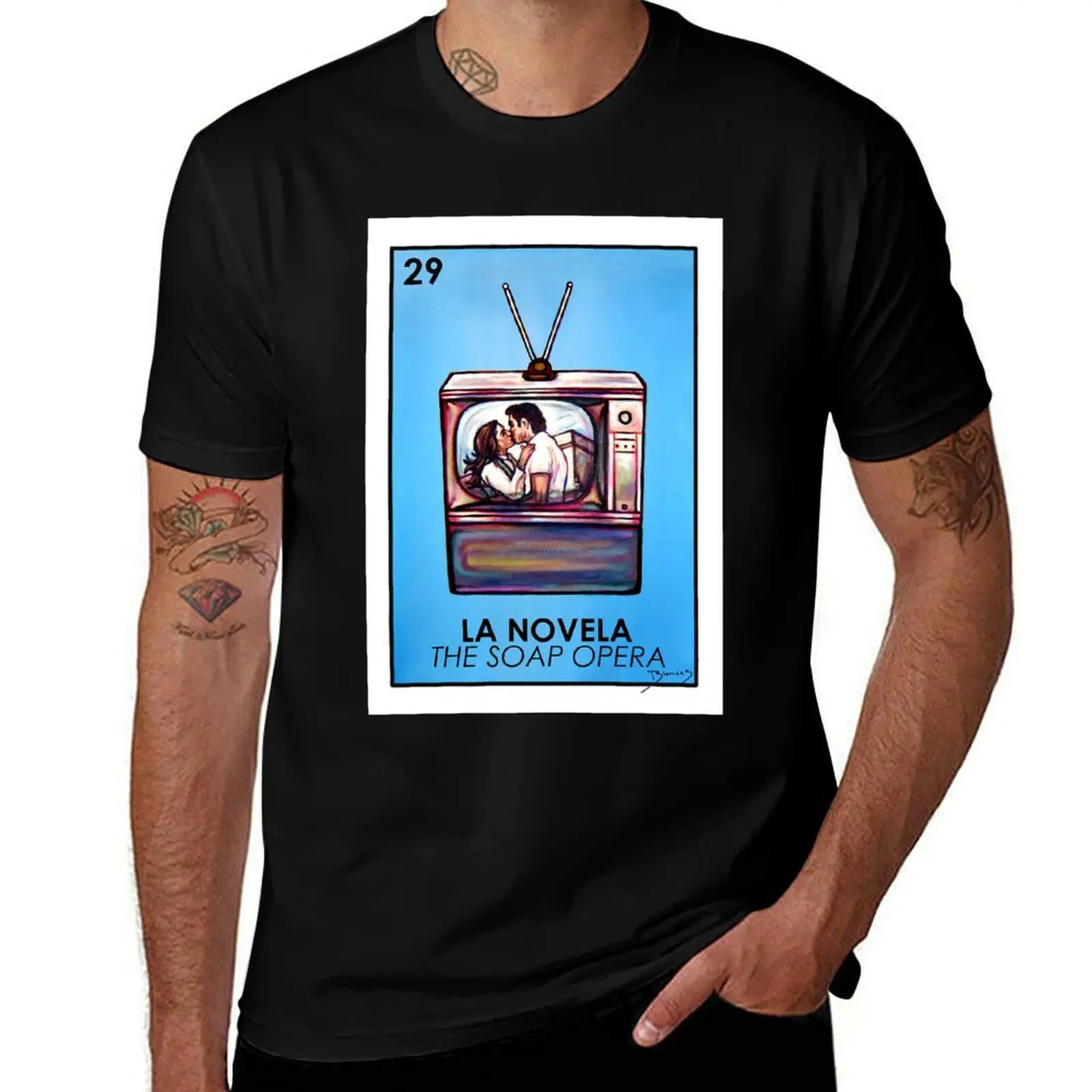 La Novela - The Soap Opera - Loteria T-Shirt Worker Basic Short Sleeve Tee T-Shirt