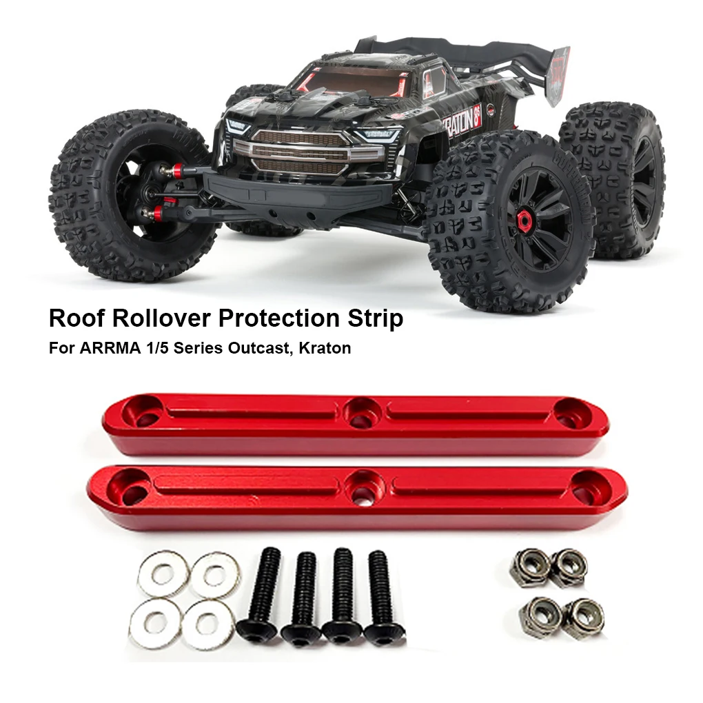 2 SZTUK Szyny dachowe RC ze stopu aluminium Szyny dachowe RC kompatybilne z ARRMA Outcast Kraton 8s 1/5 RC Upgrade Parts