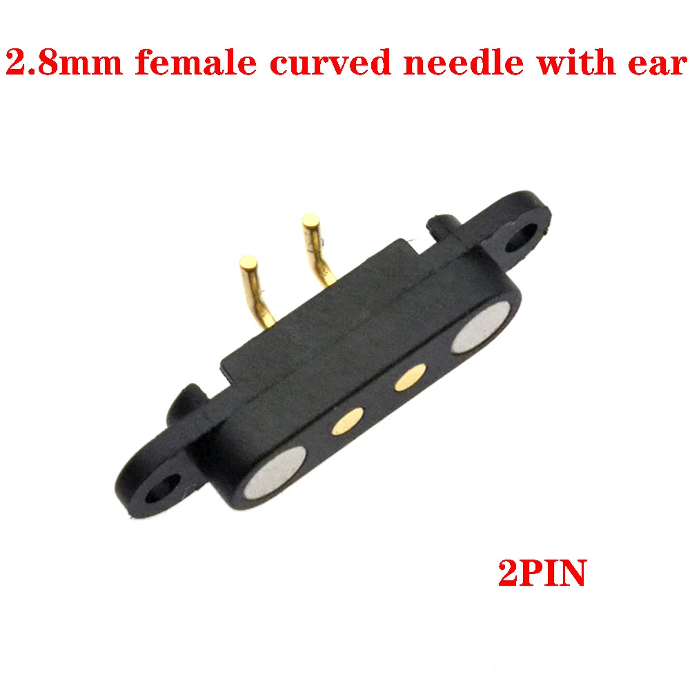 1-5ชิ้นขั้วต่อ pogopin แม่เหล็กกระแสสูง2/4/5ขั้วหญิงแจ็ค2.54/2.8มม. สปริงขั้วต่อ DC