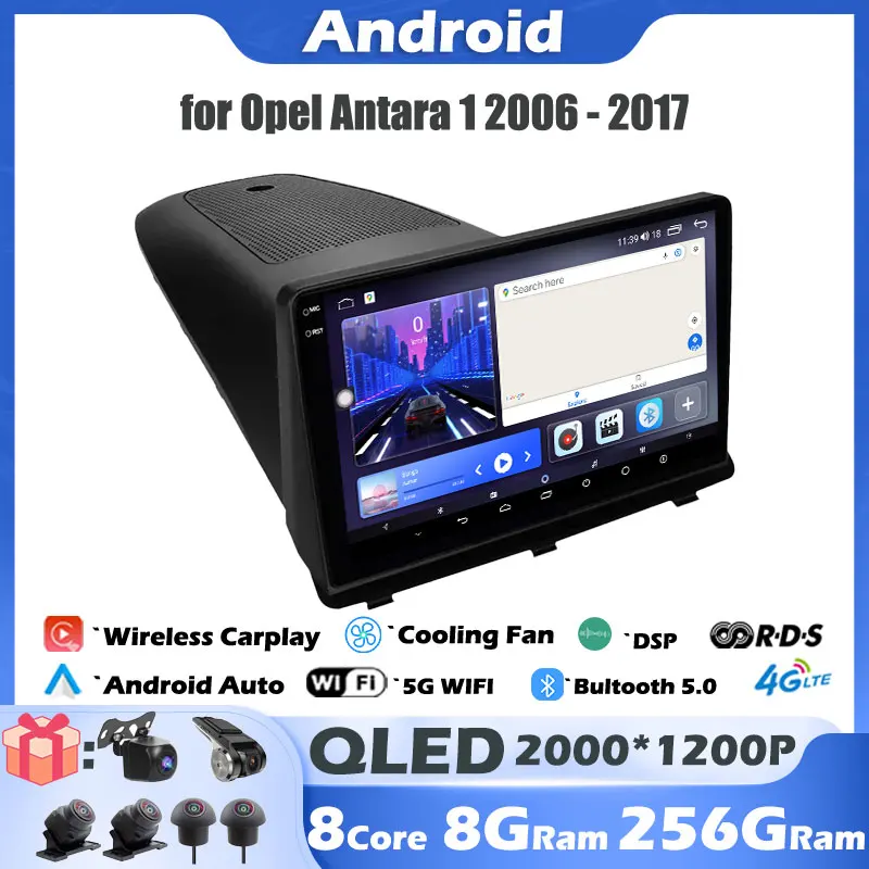 

Android 14 Auto Multimedia Video For Opel Antara 1 2006-2017 Player Gps Navigation Audio DSP Stereo BT WIFI CARPLAY Car Radio