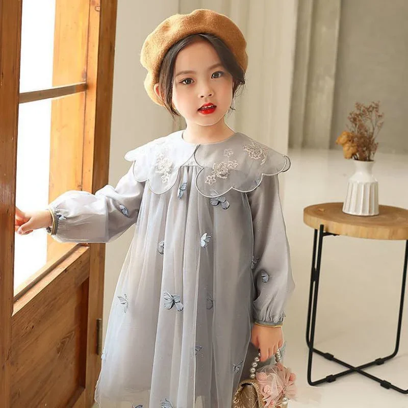 Girl Dress Kids Skirts Spring Autumn Cotton Arrive Flower Girl Dress Party Evening Gown Beach Outdoor Children Clothing E3722