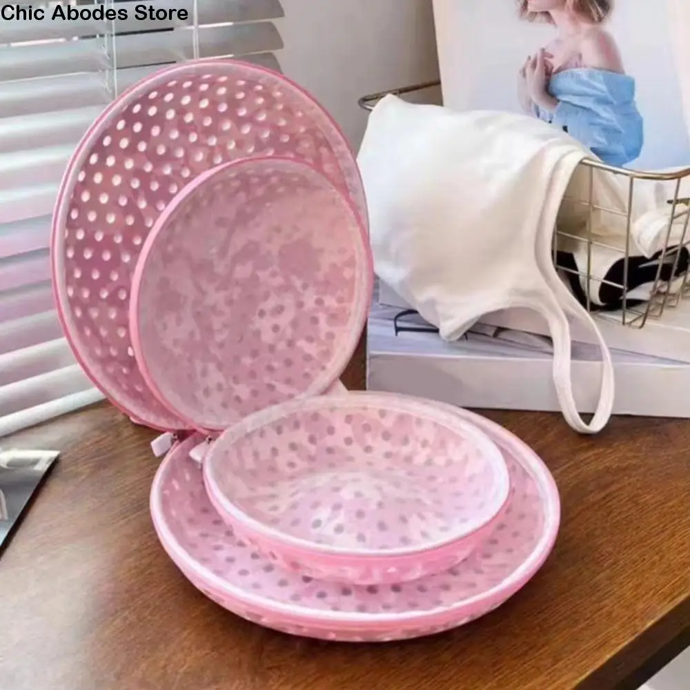 

Anti-Deformation Underwear Washing Bags Mesh Round Brassiere Laundry Bag Anti Wrinkle with Zipper Bra Cleaning Filter Bag