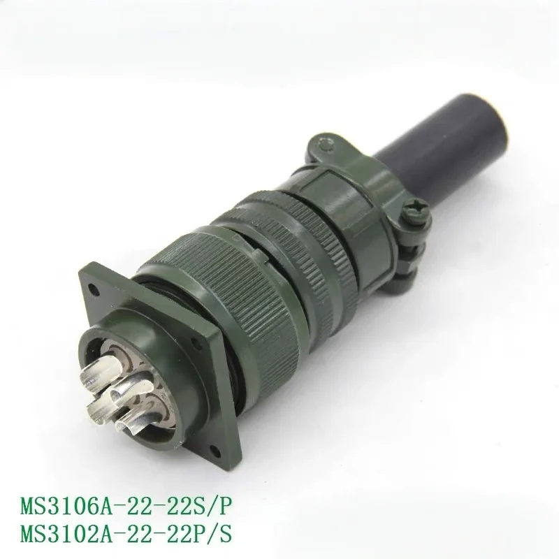 American standard industrial plug connector 22SL 22-22S/22-22P aviation plug 3106A3108A3102A 4P straight plug socket 46A