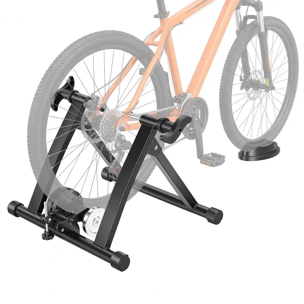 

Indoor Bike Trainer Stand Magnetic 6-Level Resistance Fits 700C Wheels Quick Release Front Riser Block Hot