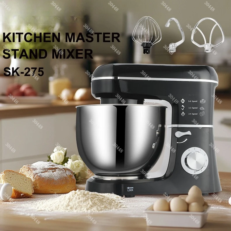 EU 8L Home Electric Stand Mixer Dough Kneading Cream Mixing and Egg Beating Kitchen Machine