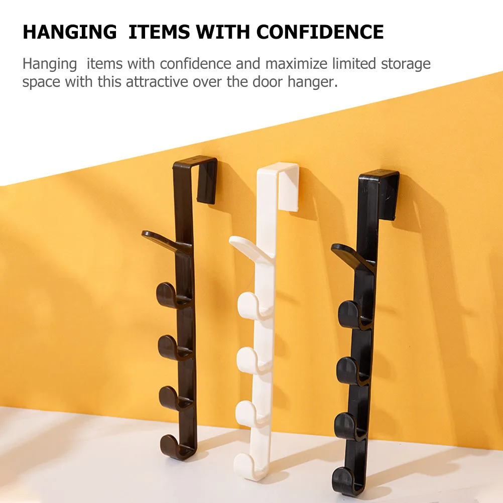 

2pcs No Trace Hooks For Door Back Abs Over The Door Hanger Organizer For Coats Hats Towels Bags Nail-Free