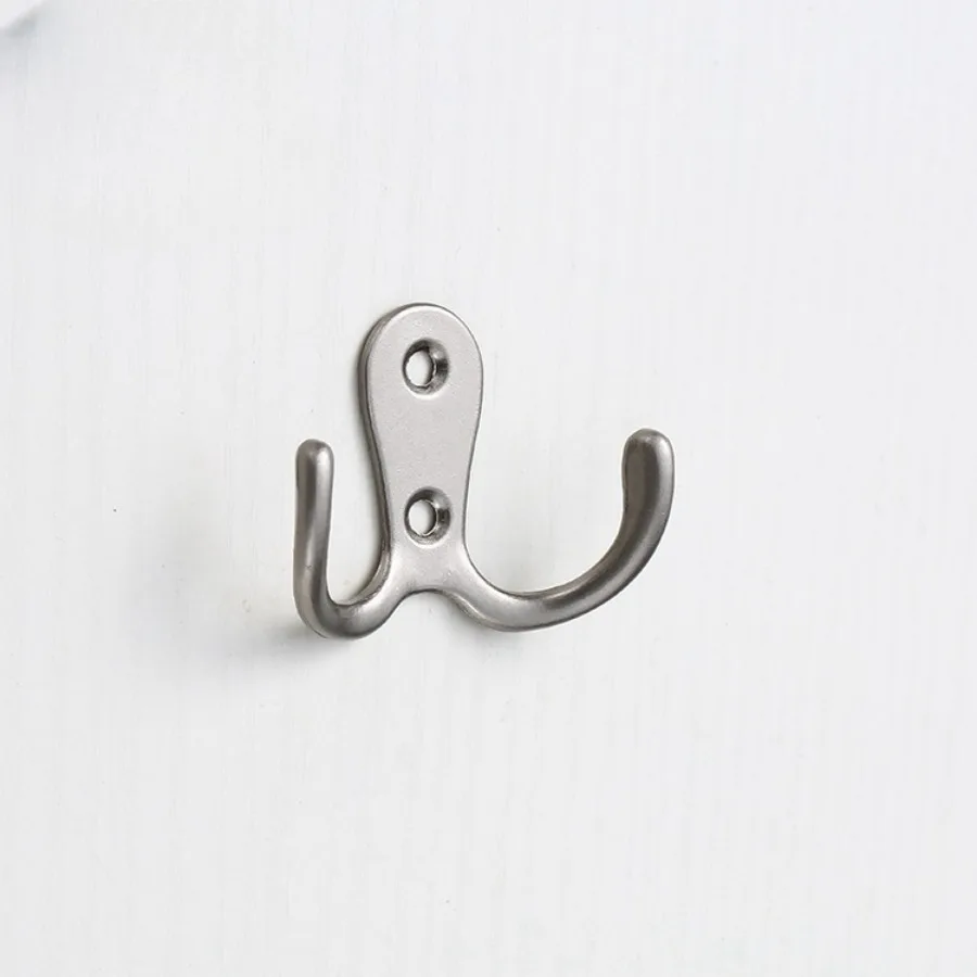 Minimalist Cabinets Wardrobes Hooks Kitchen and Bathroom Wall Mounted Hooks Furniture Clothing and Hat Double Hooks