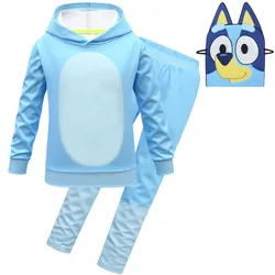 Moose Bluey Family Bluey Children's Animation Role Play Performance Clothing Cosplay Stage Clothing Children's Sweatshirt Set