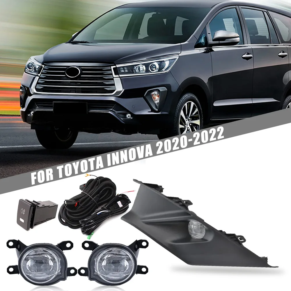 

For FOR TOYOTA INNOVA 2020 2021 2022 Front Fog Lights Car Styling Spot Light Fog Lamps With Switch - 1 Pair