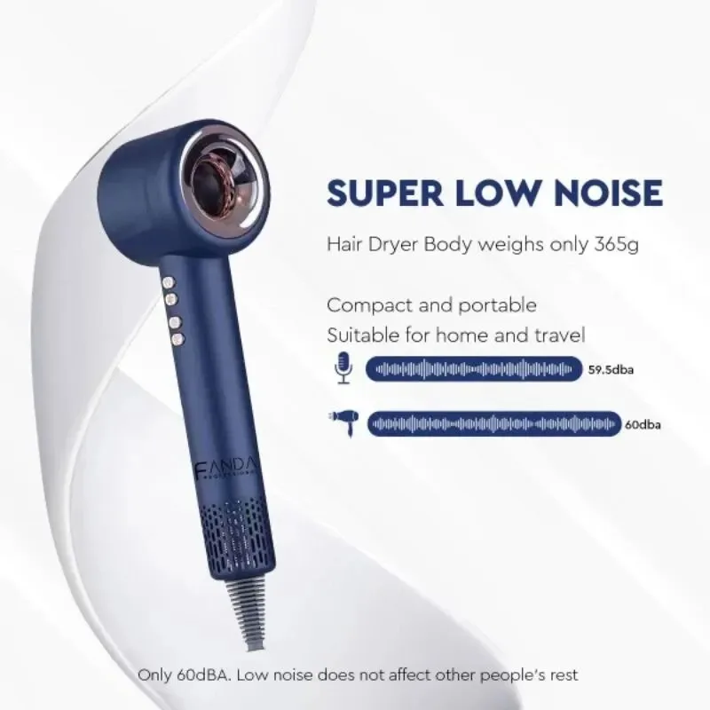 1600W Powerful Leafless Hair Dryers Professional Blow Dryer Negative Ions Blow Hair Dryer With Salon Style 11000RPM Barber