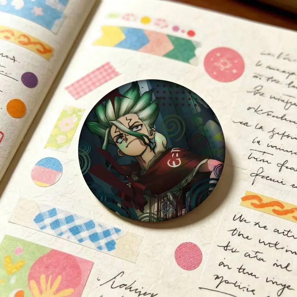 Anime Dr. Stone 4 Senku Ishigami Cartoon   Anime Brooches Cute Cartoon Badge Jacket Jeans Lapel Pin Gift Accessorie