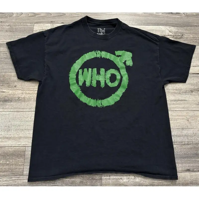 The Who Shirt Mens Size XL Seattle 2019 Moving On Black Band Tee Green Logo
