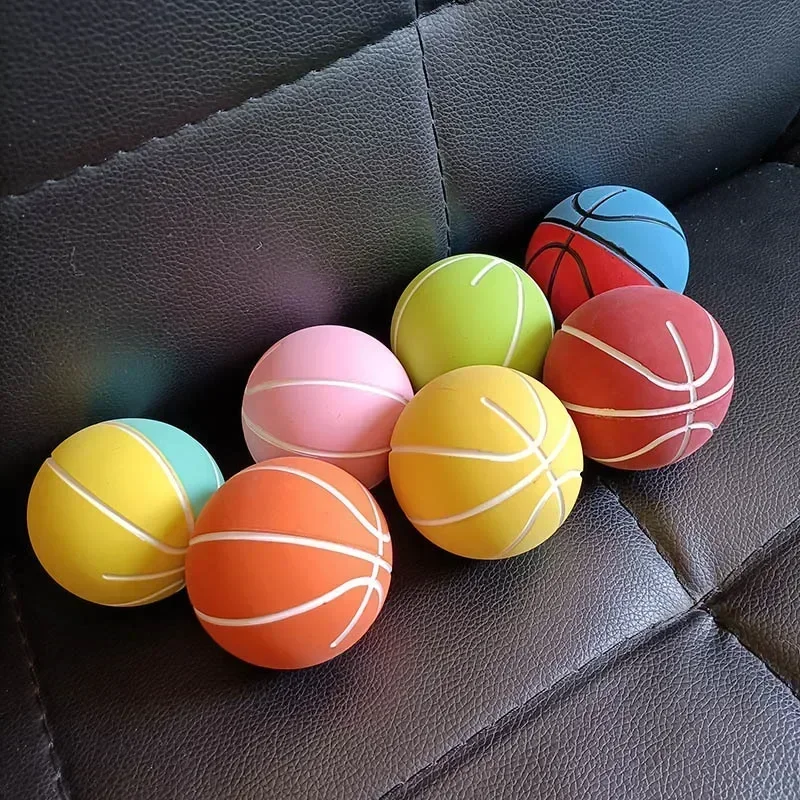 1pcs Jump Ball Soft Rubber Basketball Toys Bouncy Balls Baby Outdoor Indoor Sports Toy High Bouncing Anti-Stress for Kids Adults