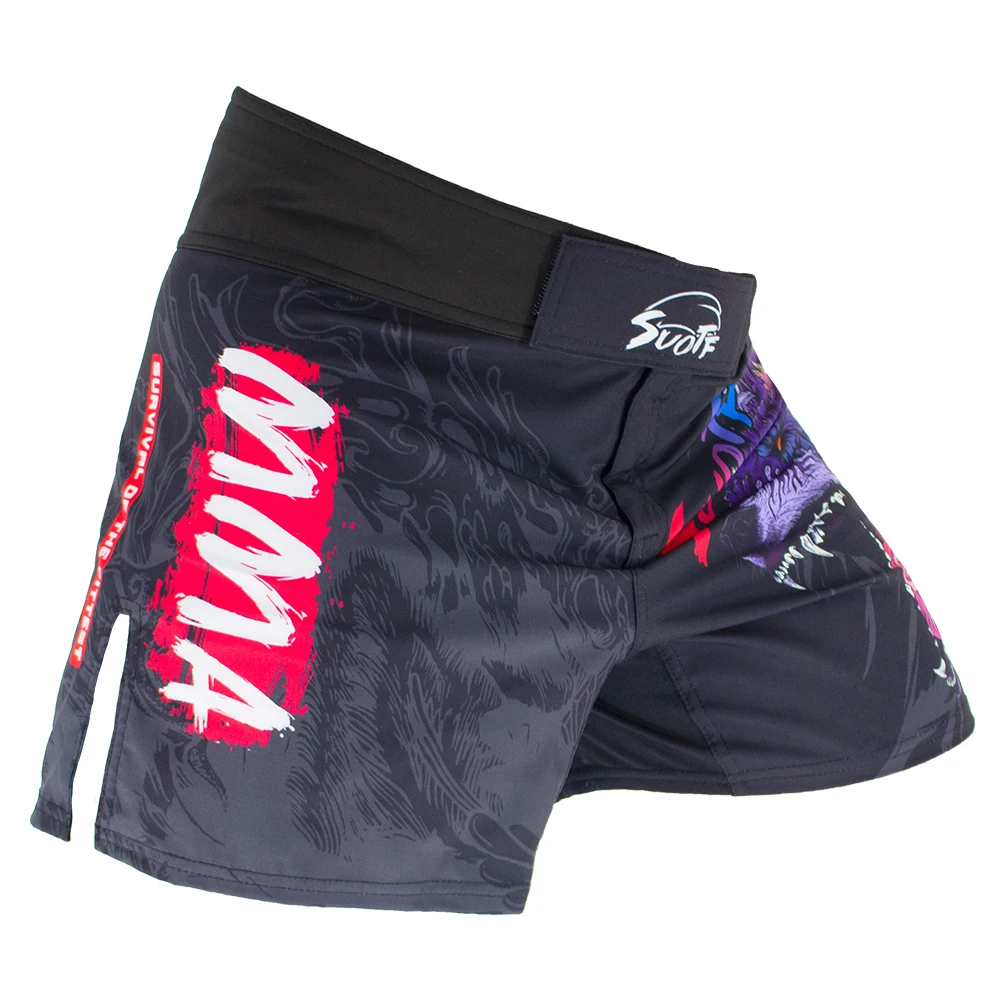 Fierce Wolf Breathable MMA Shorts Shorts muay thai Clothing Tiger Muay Thai Kickboxing Training Fitness Sanda Boxing Short