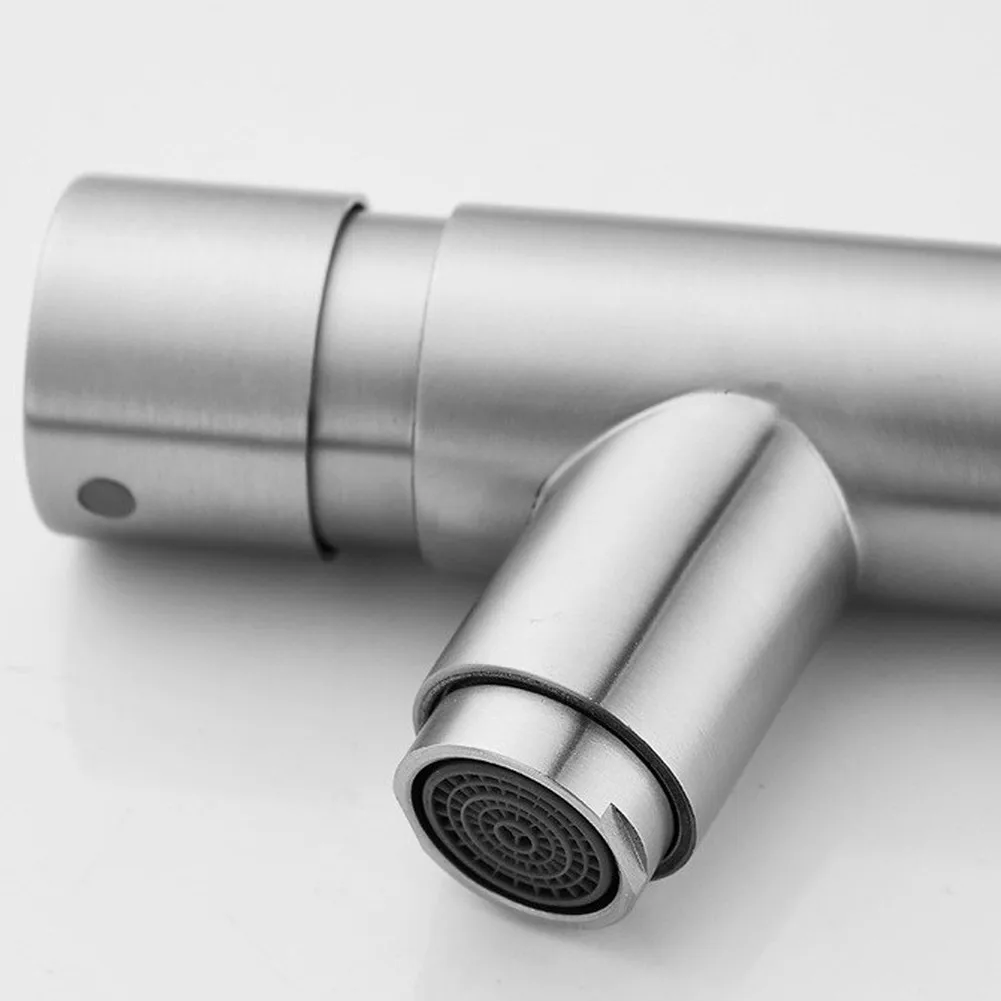 Stainless Steel Wall Faucet with Delay Valve and Hand Press Control for Bathroom Basin Use and Stable Wall Mount Compatibility