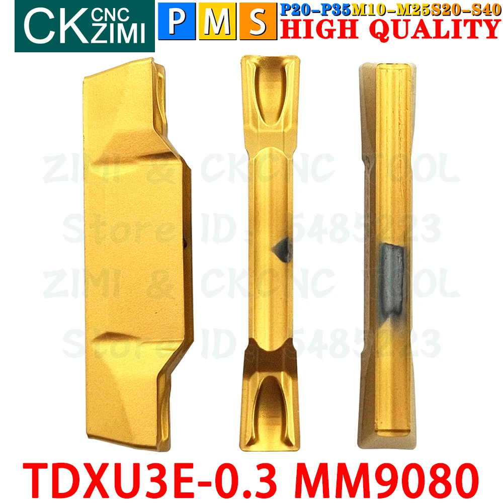 TDXU3E-0.3 MM9080 TDXU3E 0.3 Carbide Inserts Cutting Grooving Inserts Tools TDXU CNC Parting Metal Lathe Milling Turning Tools