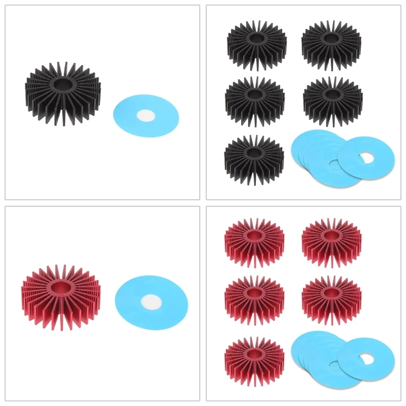 DN59 36mm Circular Stepper Motor Drive Heatsink Aluminum Heat Dissipation Block With Thermal Conductive Tape Efficient