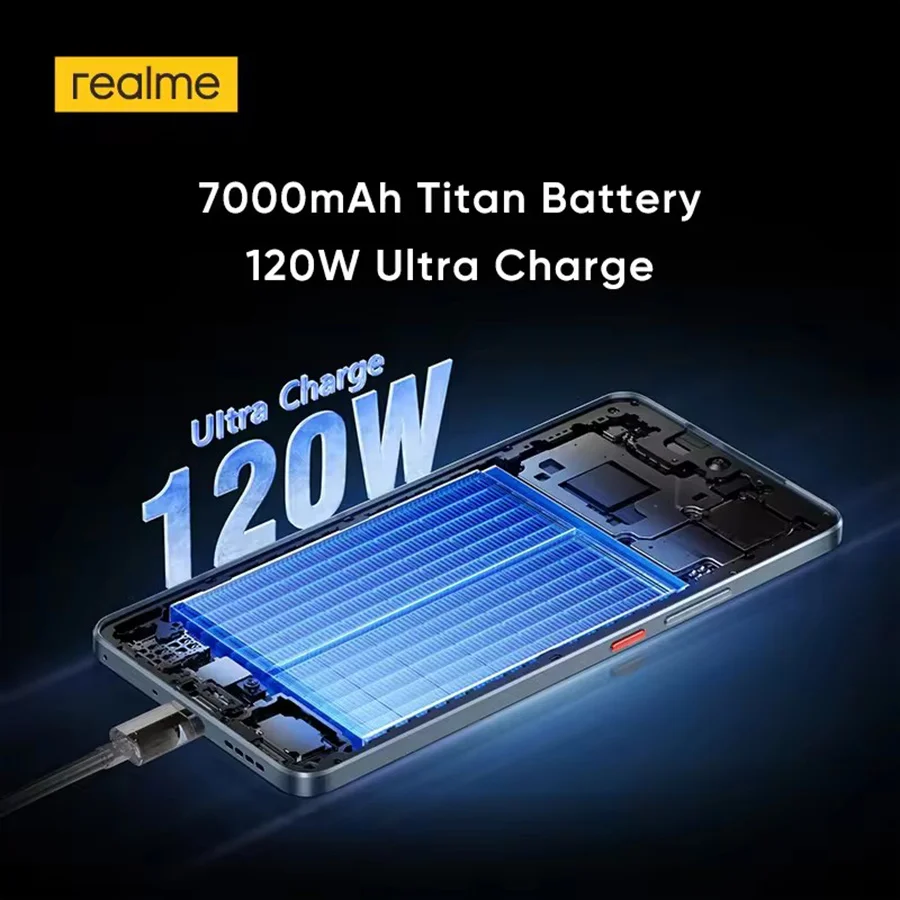 إصدار RU realme GT 7T 5G هاتف ذكي أبعاد 8400-ماكس معالج 7000mAh بطارية 120W شحن 6.8 "شاشة AMOLED 120Hz