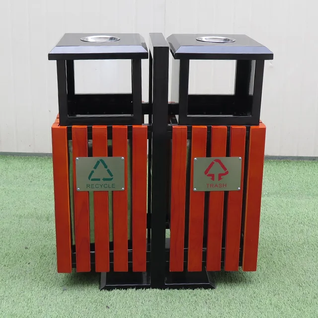 

Hotel Dustbin Floor Bin Factory Trash Can Public Rust-resistant Heavy-duty Metal Recycling Bin Metal Can Trash Can