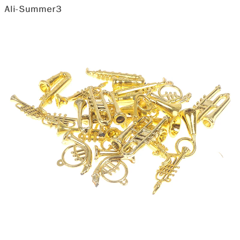 Mini guitarra violino trompete boneca instrumento musical música bonecas casa barra boneca