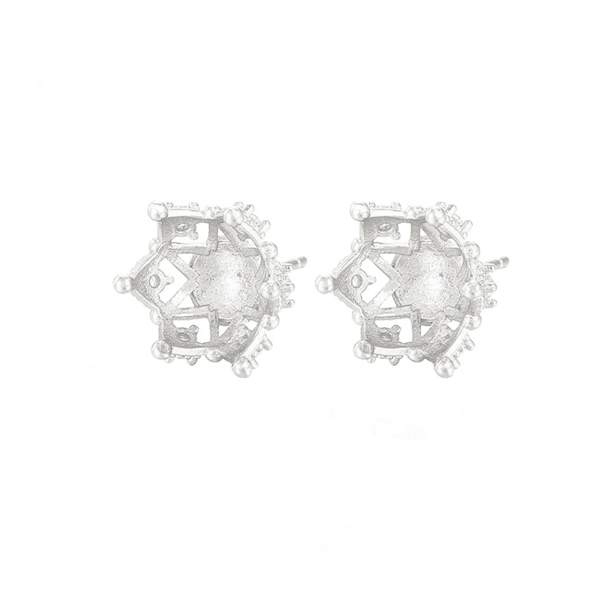 

Earring Base for 9mm-10mm Round Beads or Pearls Gold Plated 925 Silver Stud Earring Settings Earring Blank