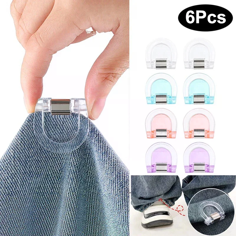 Clothing Clips For Trouser Leg Shortening Invisible Fixing No Sew Hidden Hem Device Prevent Dragging On Pants DIY Sewing