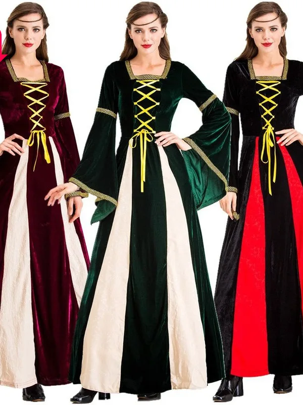 

Костюм королевы Повстанцев на Хэллоуин, винтажная длинная юбка, наряд для выступления на сцене, женский традиционный китайский костюм Godd Princ Court...