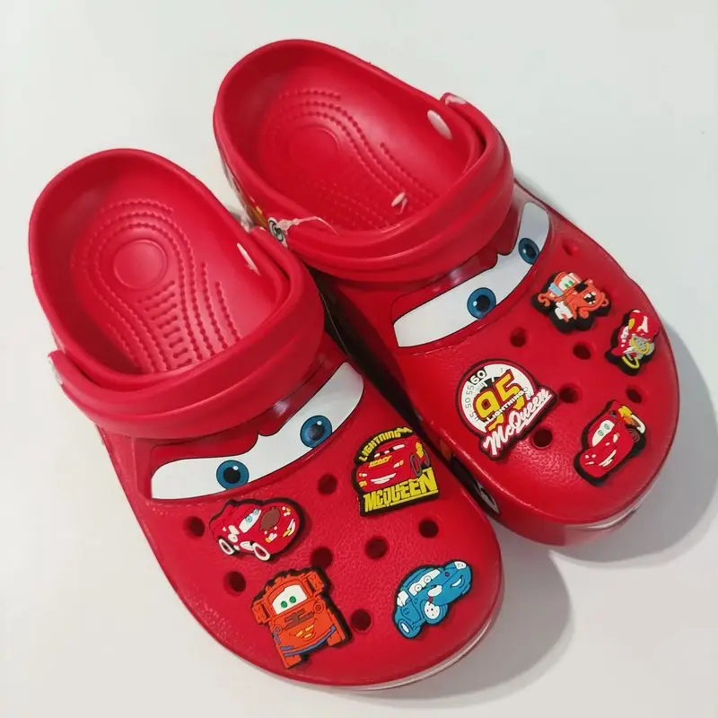 

Pixar Lightning Mcqueen 95 Cartoon Eva Clogs Breathable Waterproof Outdoor Casual Hole Sandals Adjustable Strap For Kids