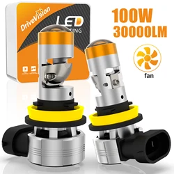 DriveVision H11Led Lens 1:1 Led Projector H4 H7 H18 9005 9006 9012 Car Headlight Bulbs Mini Lens Projector Lens Turbo Led 6000K