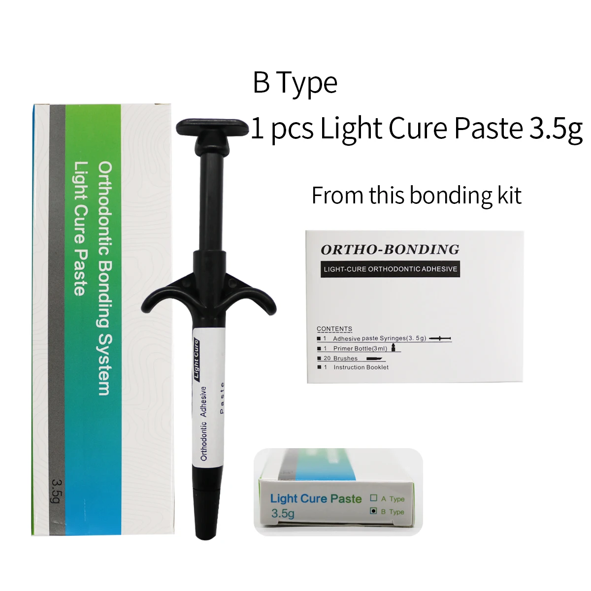 Orthodontic Dental Light Cure Bonding Adhesive Paste 3.5g