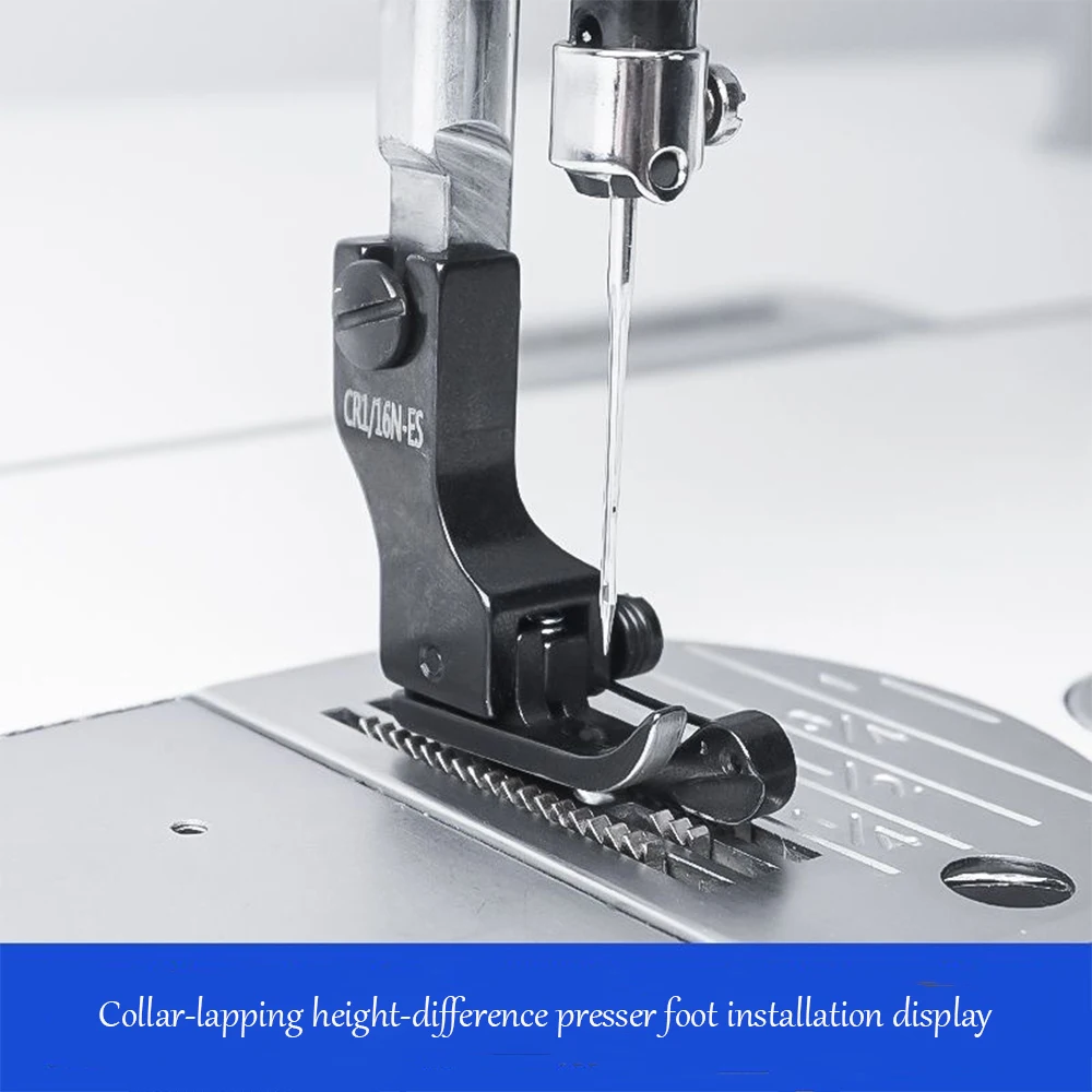 Black Titanium Steel High-Low Presser Foot with Spring, Universal for Industrial/Computer Flat Sewing Machines, CR1/CL1 Series view 3