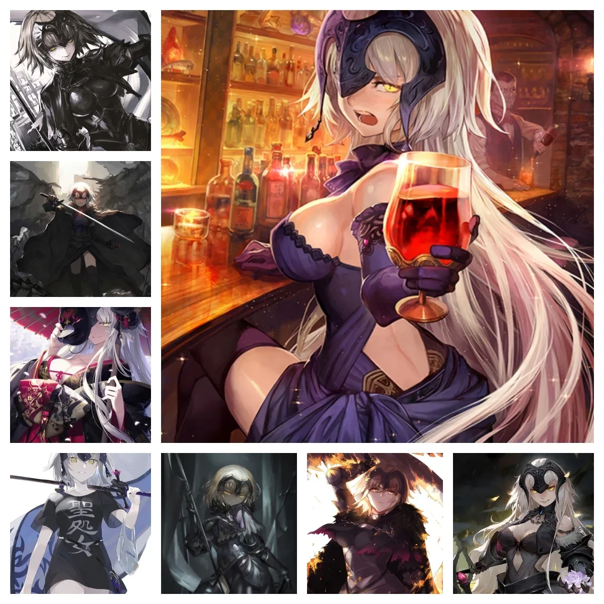 Fate Grand Order Avenger Jeanne Joan Alter-pintura en lienzo de Anime, póster artístico impreso para pared, dormitorio, sala de estar, decoración del hogar, regalo