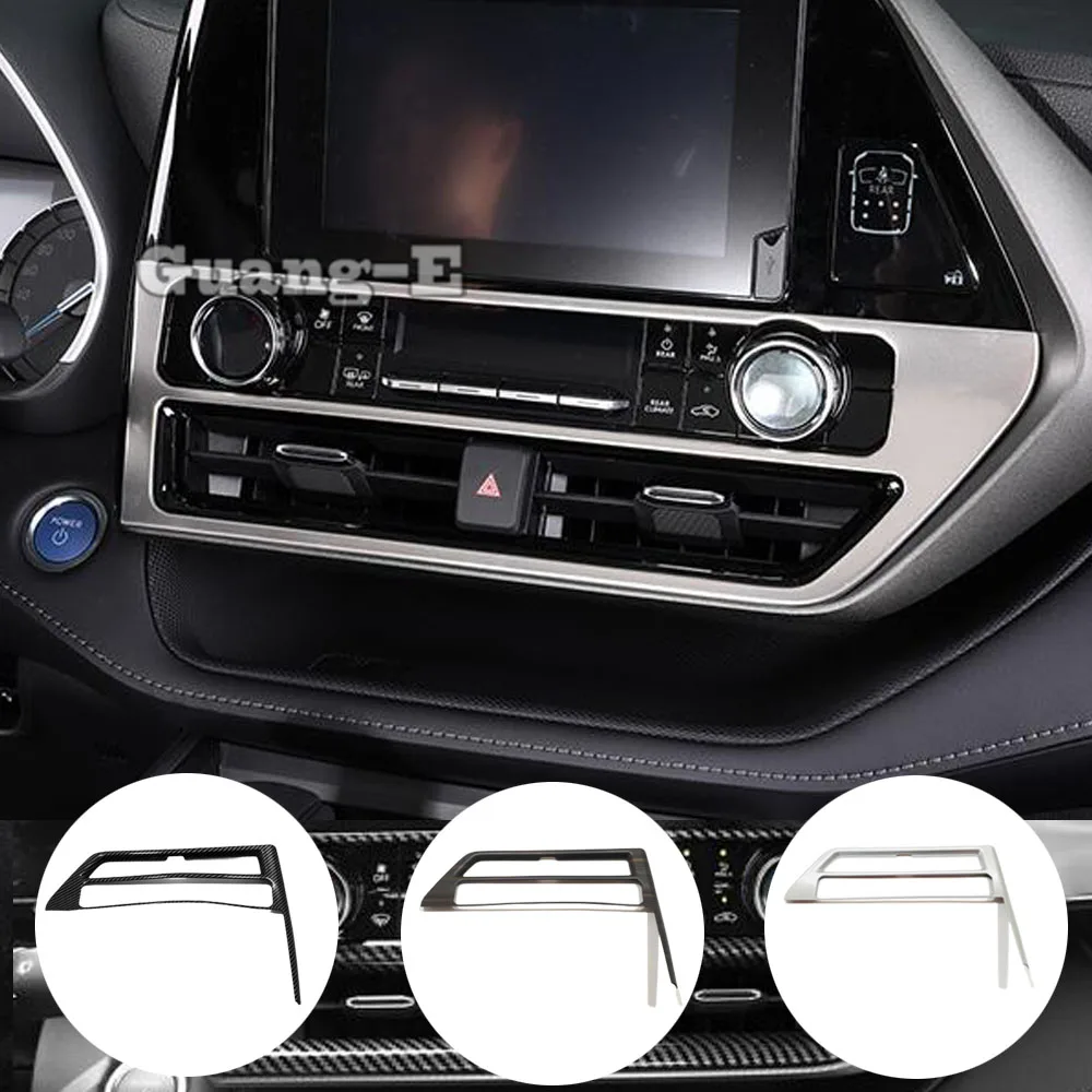 

Для Toyota Highlander Kluger 2020 2021 2022, навигационный центр, розетка для кондиционера, вентиляционное отверстие, рамка, аксессуары для салона автомобиля